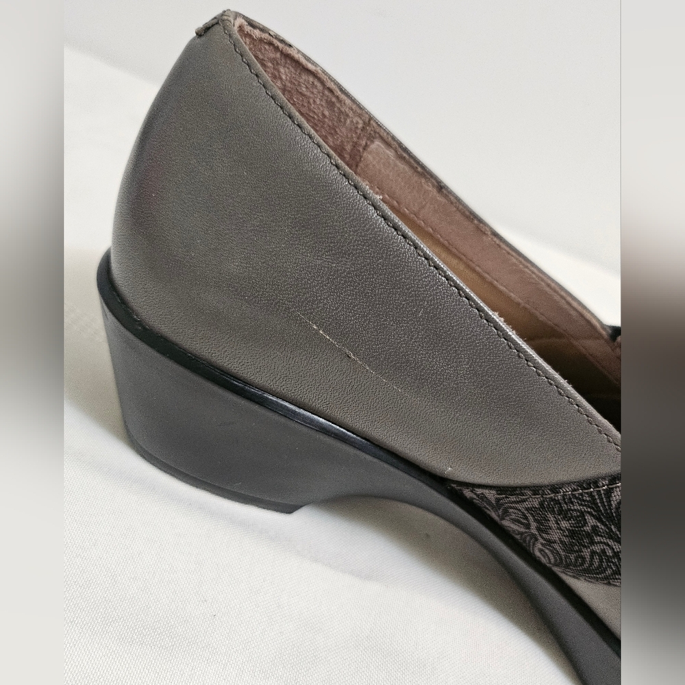 Dansko Jessica Women's Clog Size 39(Us 8.5-9 ) Gray Leather Slip On Wedge Shoes - Picture 8 of 10